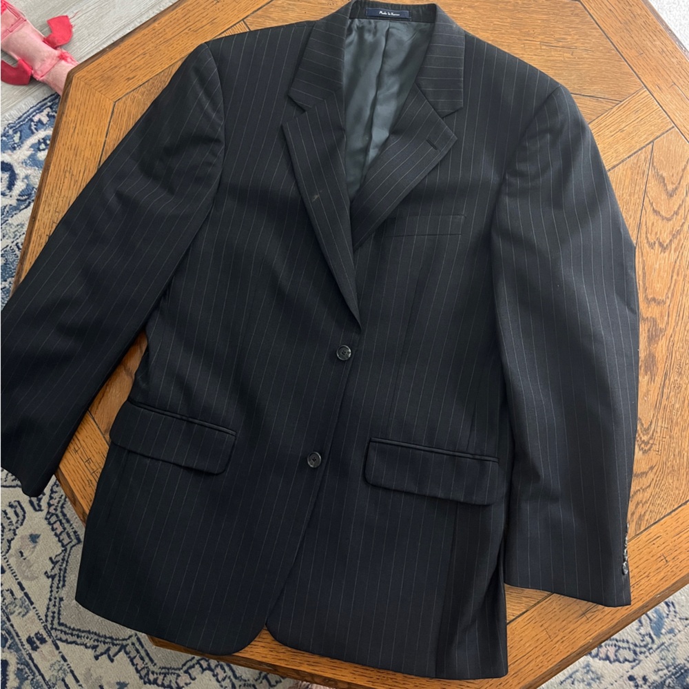 Men’s pinstripe suit jacket